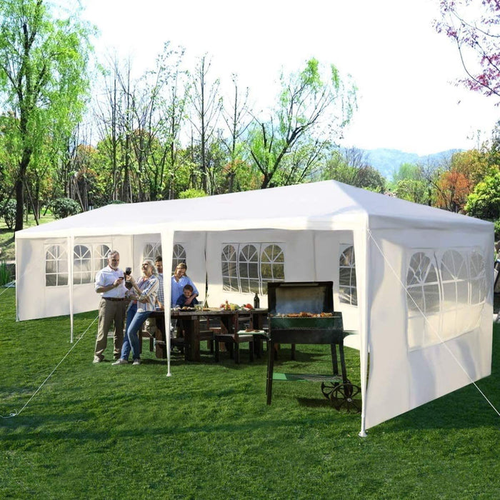 Heavy Duty Canopy Event Tent-10'x30' Outdoor White Gazebo Party Wedding Tent, - Home Traders Sources