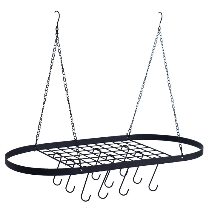 Pot and Pan Rack for Ceiling with Hooks - Home Traders Sources