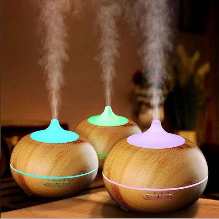 Essential Oil Humidifier Natural Oak Design With Easy Remote - Home Traders Sources