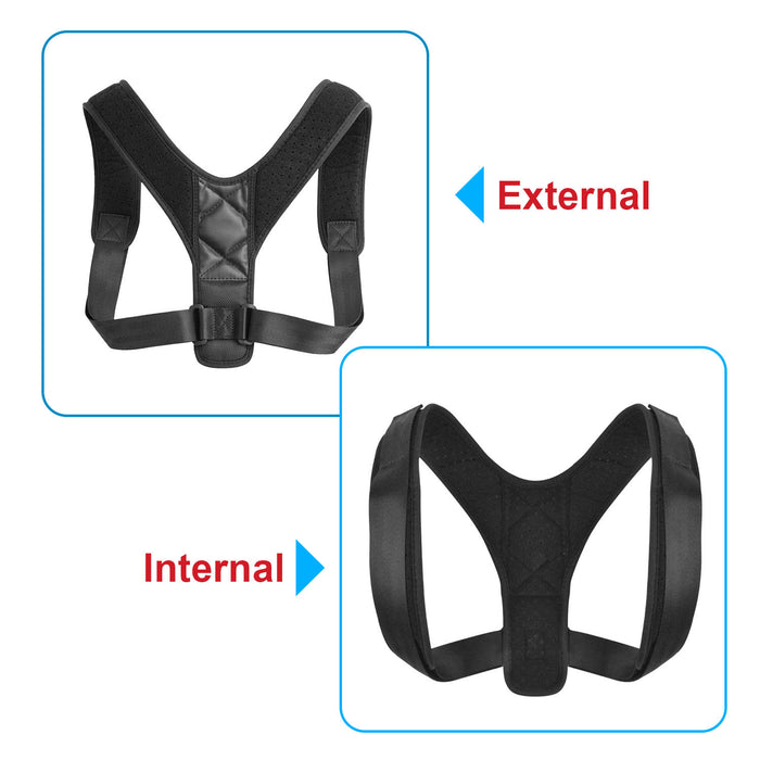 Back Posture Corrector Adjustable Upper Back Braces Clavicle Support Device Shoulder Neck Pain Relief - Home Traders Sources