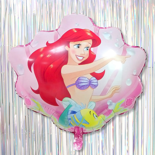 1PCS Mermaid Princess shell shaped aluminum film balloon 63*63cm - Home Traders Sources