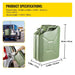 5.3 Gal / 20L Portable American Jerry Can Petrol Diesel Storage Can - Home Traders Sources