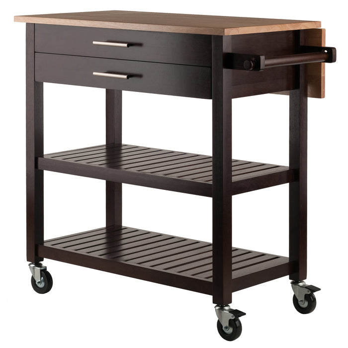 Langdon Kitchen Cart; Drop Leaf