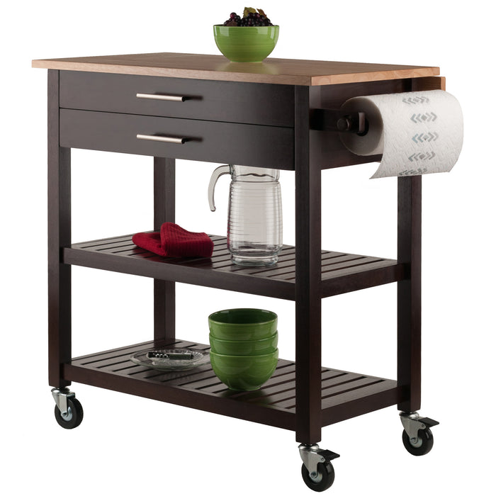 Langdon Kitchen Cart; Drop Leaf