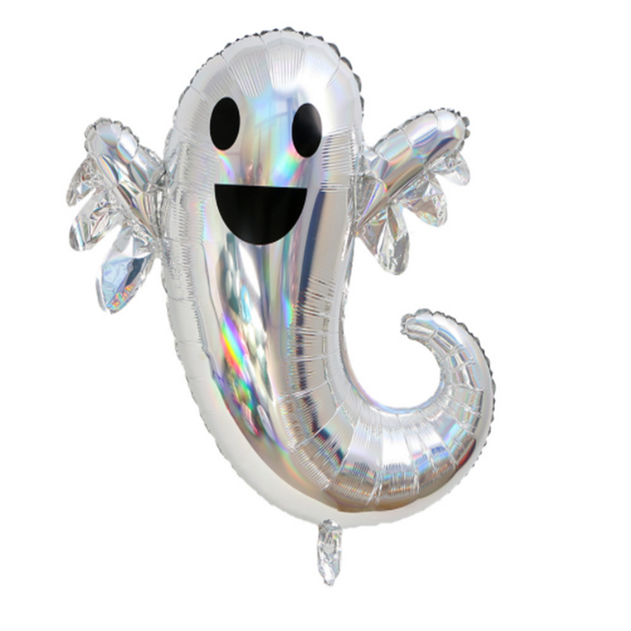 Halloween Iridescent Ghost SuperShape Foil Balloon 28"