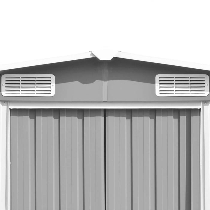 Garden Shed 101.2"x117.3"x70.1" Metal Grey - Home Traders Sources