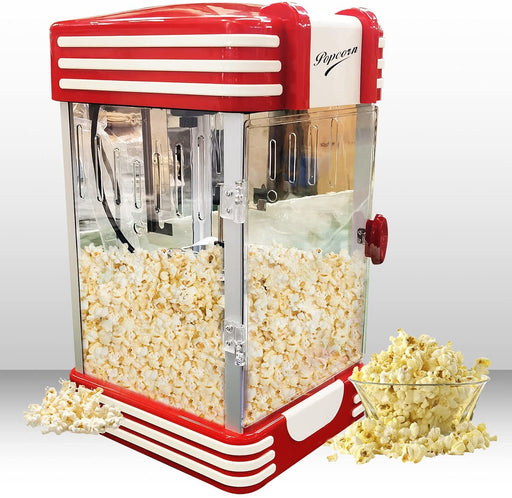 Commercial Popcorn Machine Also used in Home;  Party;  Movie Theater Style 8 oz. Ounce Antique 300 Watts Big Grande Size 5 Core-POP-850 - Home Traders Sources