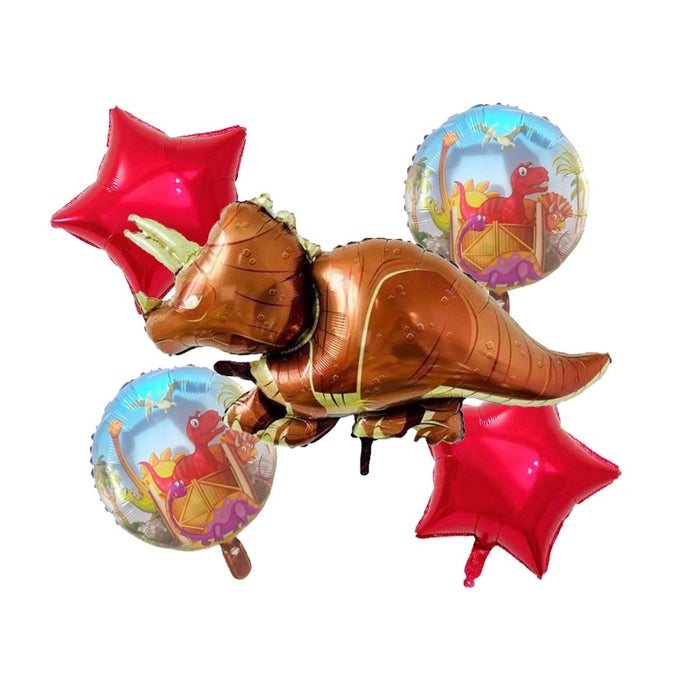 5Pcs Dinosaur Foil Balloons 30inch red blue number balloon Birthday Party jurassic world Decorations - Home Traders Sources