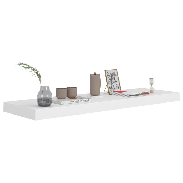 Floating Wall Shelf White 31.5"x9.3"x1.5" MDF - Home Traders Sources