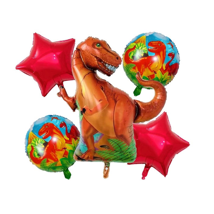 5Pcs Dinosaur Foil Balloons 30inch red blue number balloon Birthday Party jurassic world Decorations - Home Traders Sources