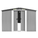 Garden Shed 101.2"x117.3"x70.1" Metal Grey - Home Traders Sources