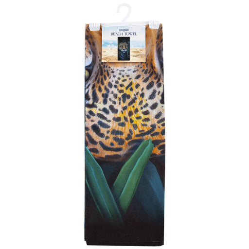 Jungle Leopard Beach Towel;  30" x 60" - Home Traders Sources