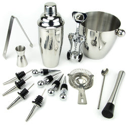16 Piece-Stainless Steel Bar Set - Home Traders Sources