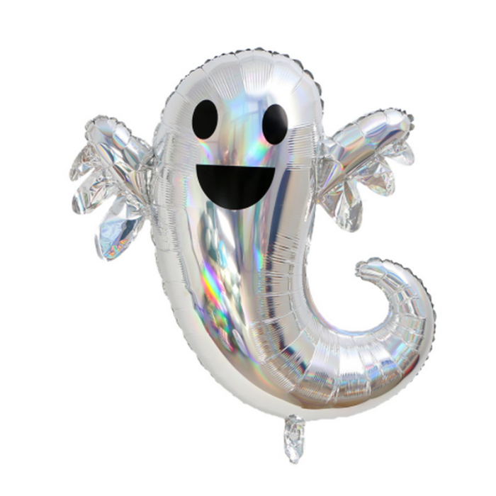 Halloween Iridescent Ghost SuperShape Foil Balloon 28"