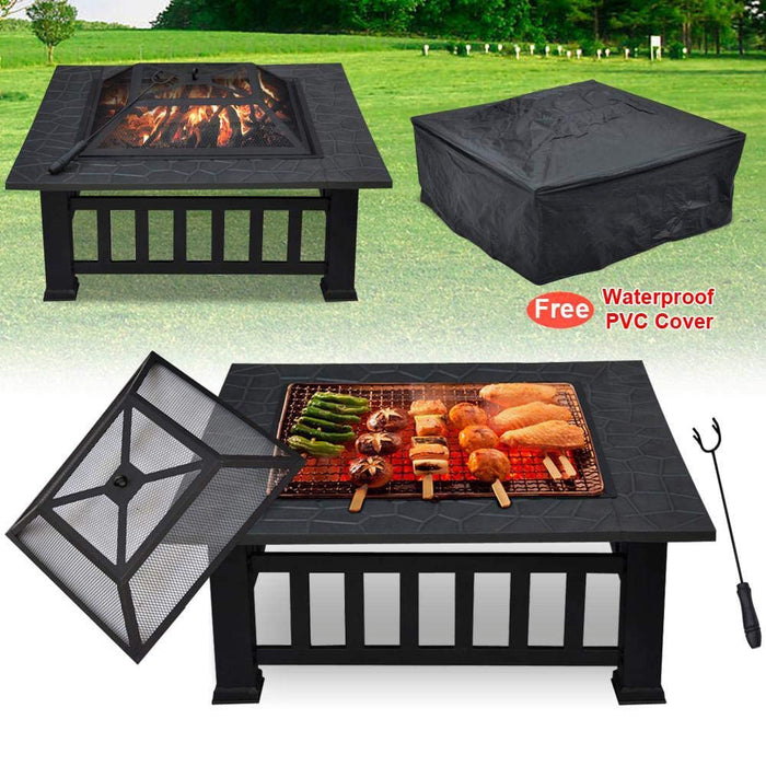 Upland 32inch Charcoal Fire Pit with Cover - Home Traders Sources