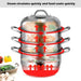 Kitchen Supplise 3 Tier Stainless Steel Saucepot Steamer Cookware Pot - Home Traders Sources