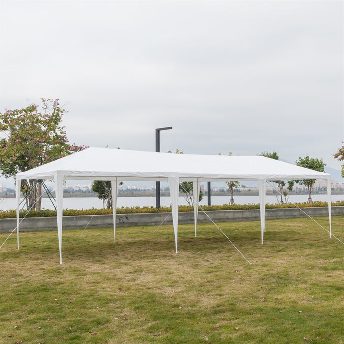 Heavy Duty Canopy Event Tent-10'x30' Outdoor White Gazebo Party Wedding Tent, - Home Traders Sources