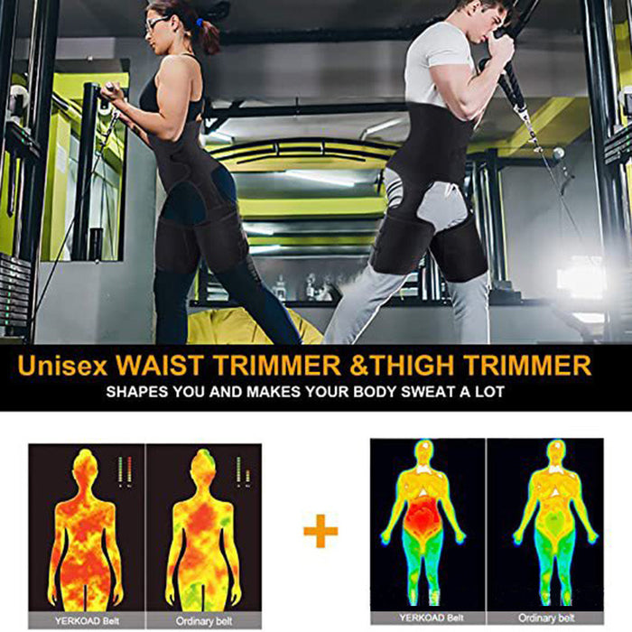 3 in 1 Waist Trimmers for Women Workout Sweat Waist Trainer Body Shaper - Home Traders Sources