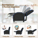 Massage Gaming Recliner Chair with Headrest and Adjustable Backrest - Home Traders Sources