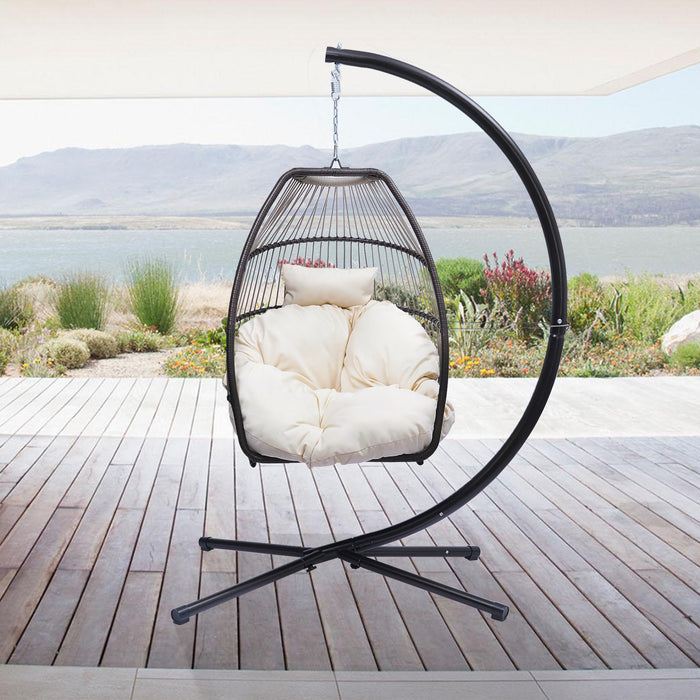 Hanging Egg Swing Chair with Stand - Home Traders Sources