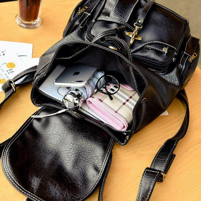 Women Girls Leather Backpack Shoulder School Shoulder Satchel HandBag Travel - Home Traders Sources