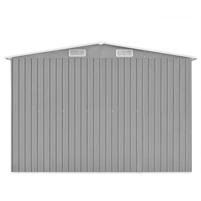 Garden Shed 101.2"x117.3"x70.1" Metal Grey - Home Traders Sources