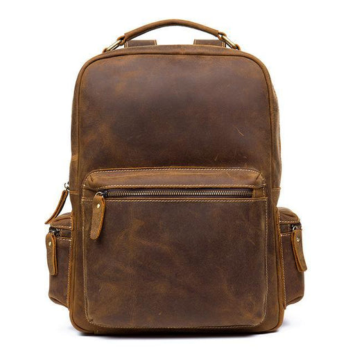 The Langley Backpack | Genuine Vintage Leather Backpack - Home Traders Sources