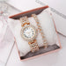 Roman Pattern Diamond Ladies Watch Bracelet Set - Home Traders Sources