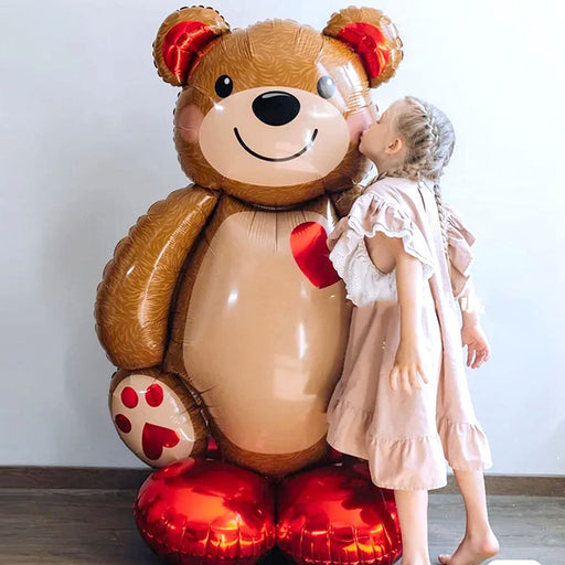 91X67cm Big Bear Foil Balloon Large Size Love Heart Wedding Decoration For Kids Birthday Party Decor Helium Globos Baby Shower - Home Traders Sources