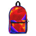 Backpack Bag, Canvas Double Shoulder Strap Colorful Swirl Design - Red / Multicolor - Home Traders Sources