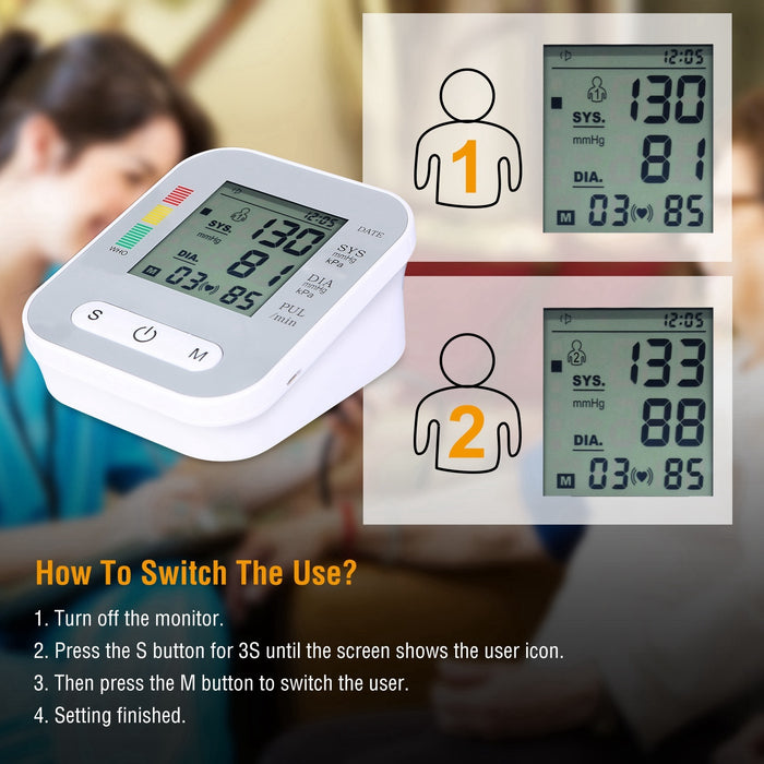 Digital Arm Blood Pressure Monitor LCD Digital - Home Traders Sources