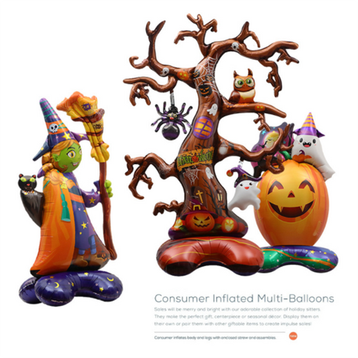 Halloween Foil Balloons 3D Standing Halloween Balloons for Kids - Home Traders Sources