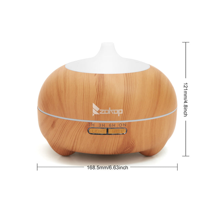 550ml Aroma Diffuser Brown Plastic with White Remote Control Colorful Light RT - Home Traders Sources