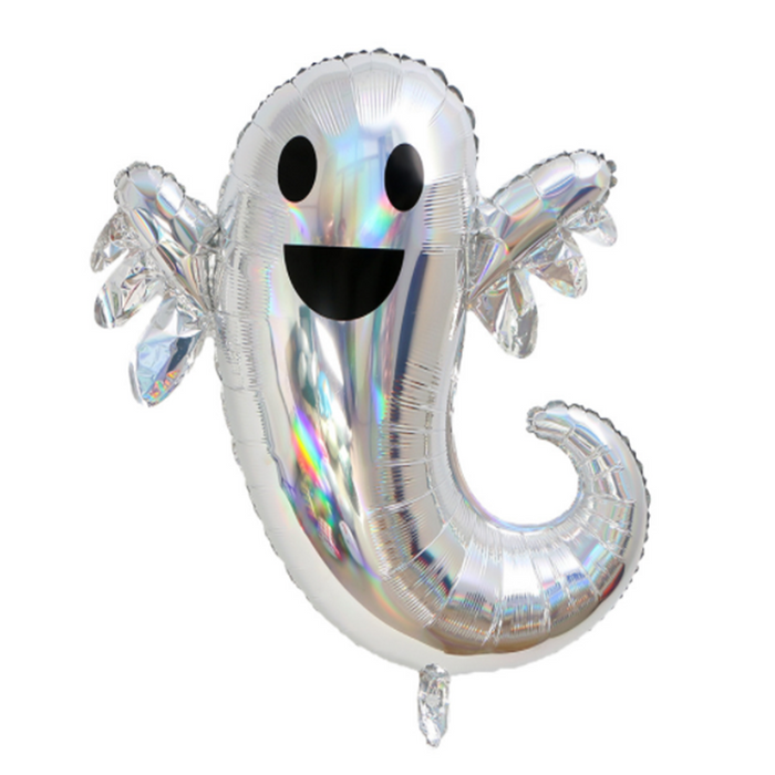 Halloween Iridescent Ghost SuperShape Foil Balloon 28"