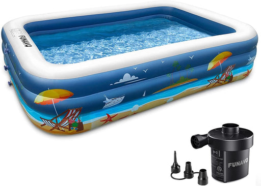 FUNAVO 100" X 71" X 22" Full-Sized Family Inflatable Swimming Pool - Home Traders Sources