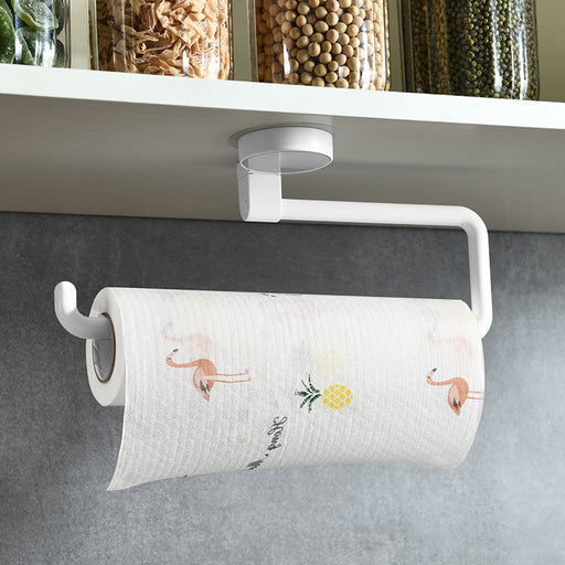 Kitchen Paper Towel Rack Wall-mounted Paper Rack Hanging Shelf Cling Film Bag Storage Rag Rack Roll Paper Rack Without Punching - Home Traders Sources