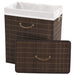 Bamboo Laundry Bin Rectangular Dark Brown - Home Traders Sources