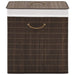 Bamboo Laundry Bin Rectangular Dark Brown - Home Traders Sources