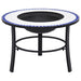 Mosaic Fire Pit Blue and White 26.8" Ceramic - Home Traders Sources