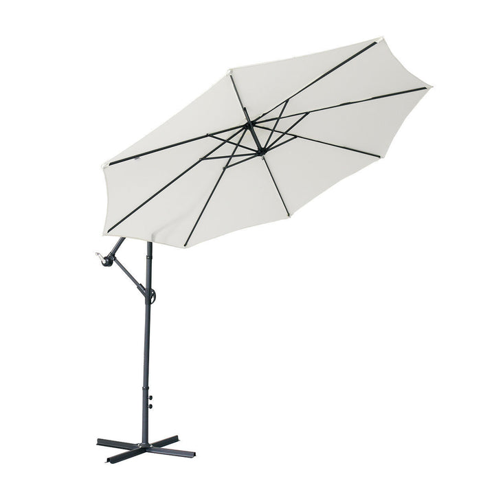 Full Iron Outdoor Adjustable Offset Cantilever Hanging Patio Umbrella - Home Traders Sources