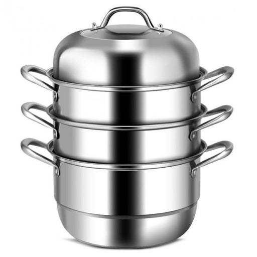 Kitchen Supplise 3 Tier Stainless Steel Saucepot Steamer Cookware Pot - Home Traders Sources