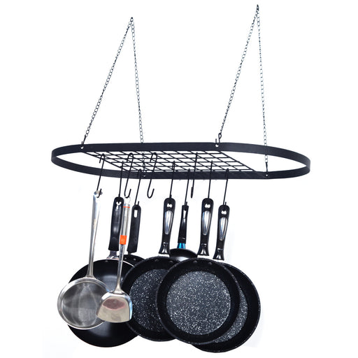 Pot and Pan Rack for Ceiling with Hooks - Home Traders Sources