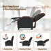 Massage Gaming Recliner Chair with Headrest and Adjustable Backrest - Home Traders Sources