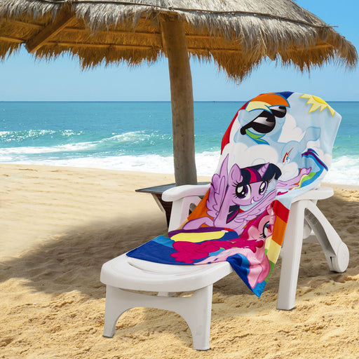 My Little Pony;  Beach Ponies Beach Towel;  30" x 60" - Home Traders Sources
