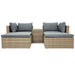 Outdoor Patio Furniture Set, 5-Piece Wicker Rattan Sectional Sofa Set - Home Traders Sources