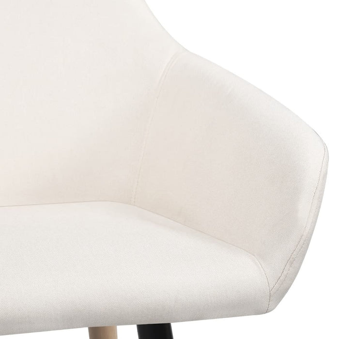 Dining Chairs 2 pcs Cream Fabric - Home Traders Sources