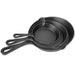 3Pcs Pre-Seasoned Cast Iron Skillet Set 6/8/10in Non-Stick - Home Traders Sources