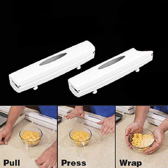 Plastic Wrap Cutter - Pull, Press and Cut - Home Traders Sources