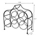 Black 6 Bottle Metal Wine Rack for Tabletop or Countertop - Home Traders Sources