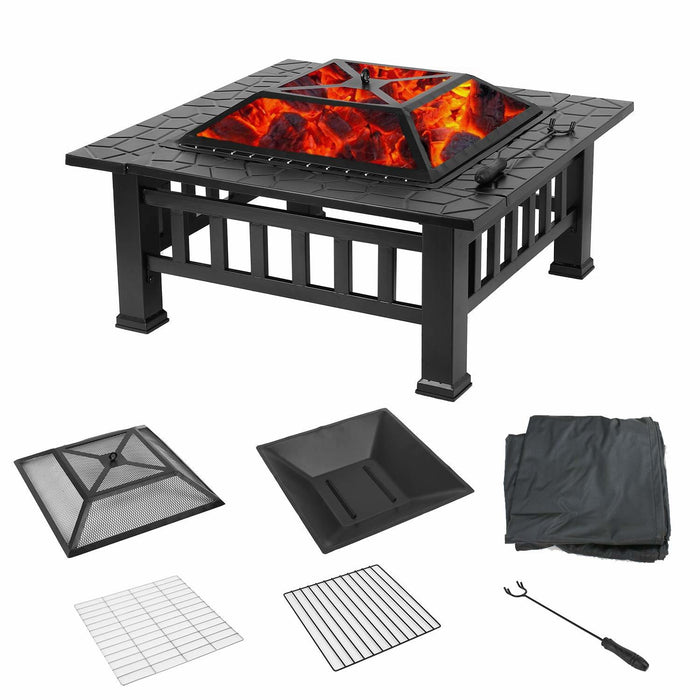 Upland 32inch Charcoal Fire Pit with Cover - Home Traders Sources